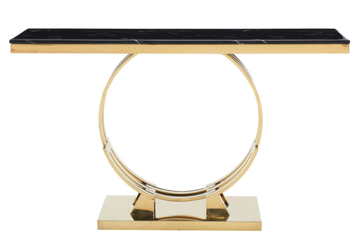 Alisa Modern Style Marble Console Table with Metal Base image