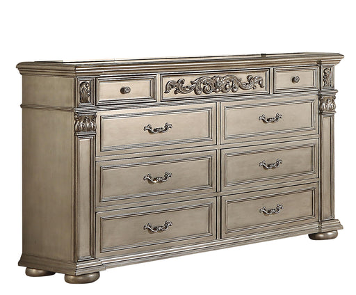 Platinum Traditional Style Dresser in Gold finish Wood image