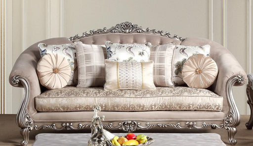 Cristina Traditional Style Sofa in Silver finish Wood image
