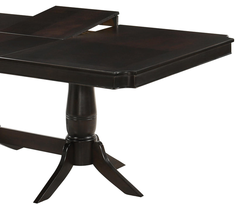 Windsor Contemporary Style Dining Table in Chocolate finish Wood