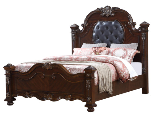 Destiny Traditional Style King Bed in Cherry finish Wood image