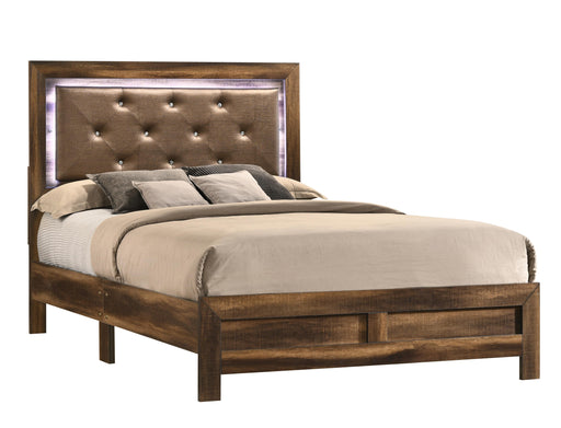 Yasmine Brown Modern Style Queen Bed in Espresso finish Wood image