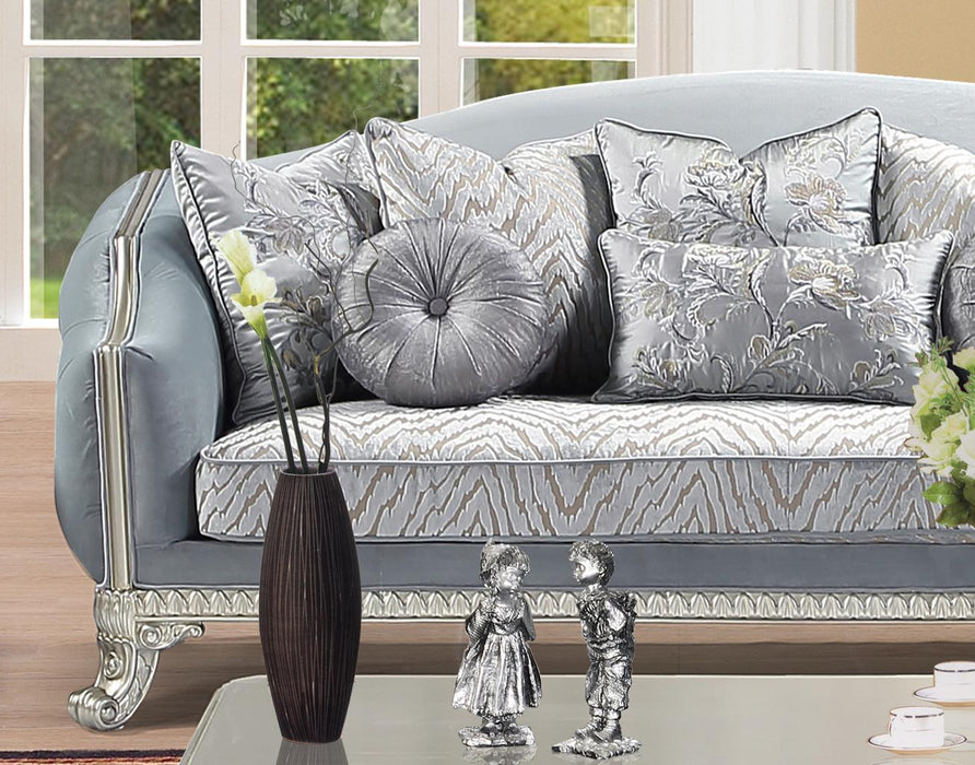 Venus Transitional Style Sofa in Silver finish Wood