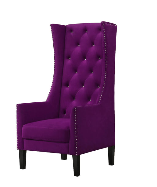 Hollywood Transitional Style Purple Accent Chair image