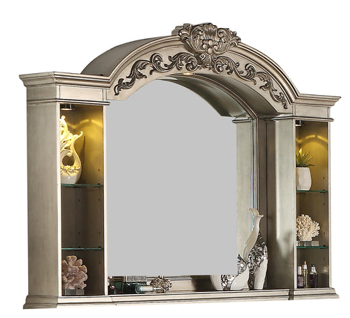 Platinum Traditional Style Mirror in Gold finish Wood image