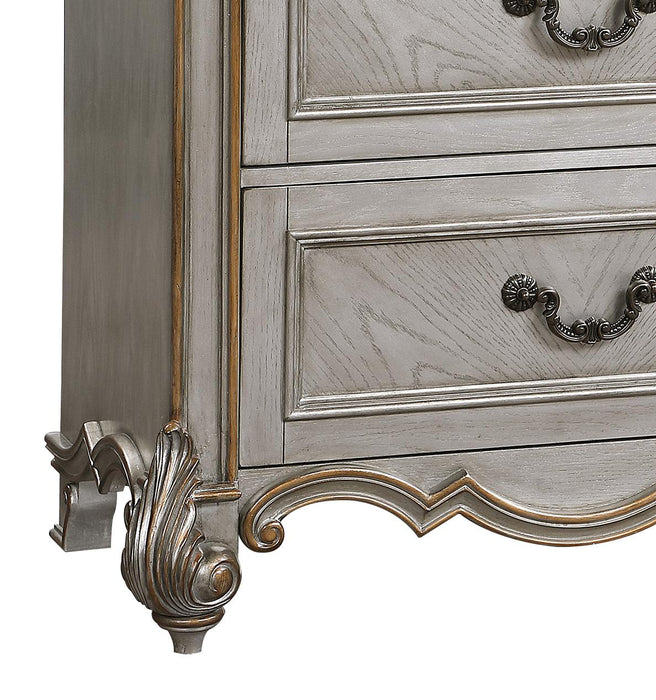 Melrose Transitional Style Dresser in Silver finish Wood
