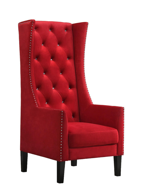 Hollywood Transitional Style Red Accent Chair image