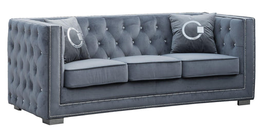 Zion Modern Style Gray Sofa with Steel legs image