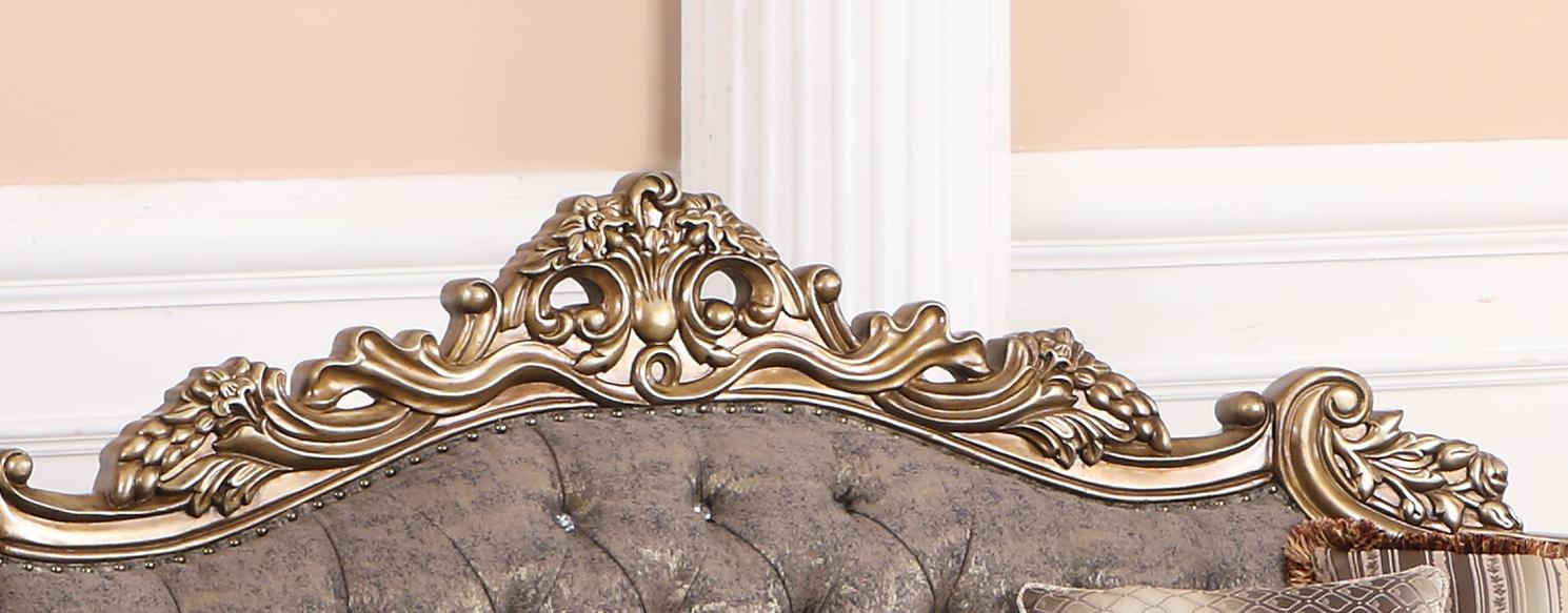 Amelia Traditional Style Loveseat in Bronze finish Wood