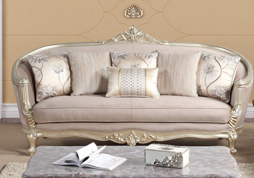 Elanor Traditional Style Sofa in Champagne finish Wood image