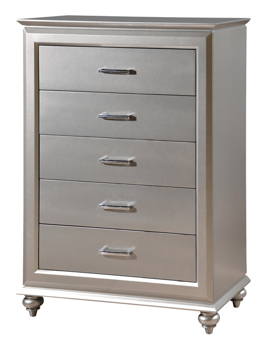 Alia Modern Style Chest in Silver finish Wood image