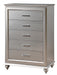Alia Modern Style Chest in Silver finish Wood image