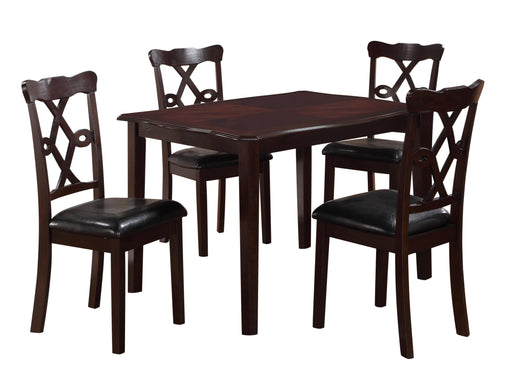 Copper Transitional Style Dining Set in Espresso finish Wood image