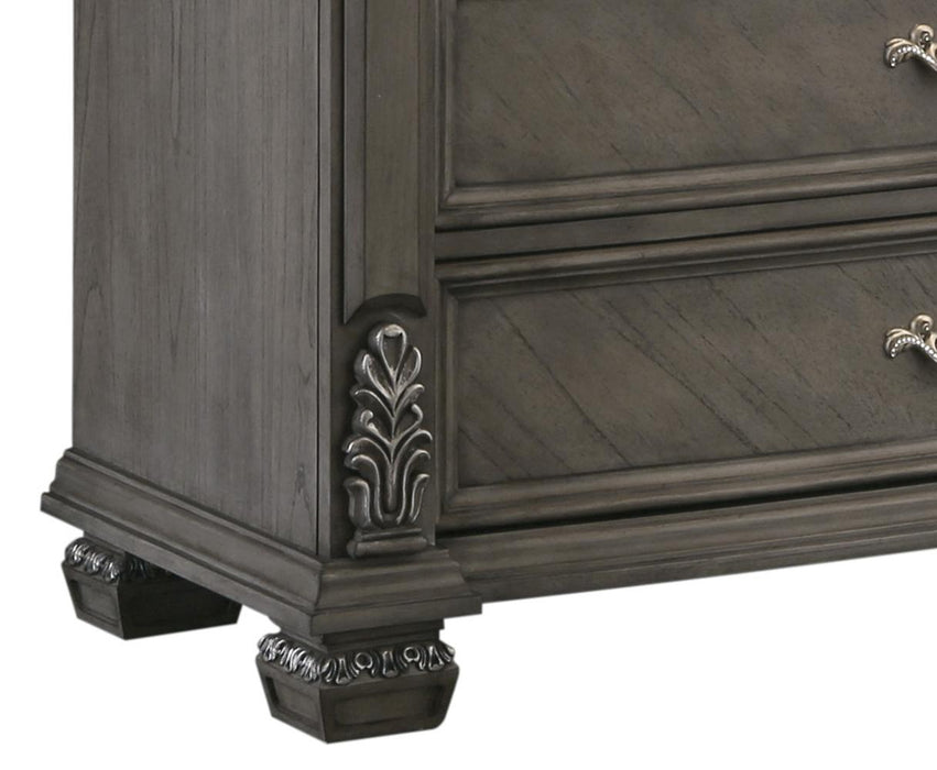 Silvy Transitional Style Chest in Gray finish Wood
