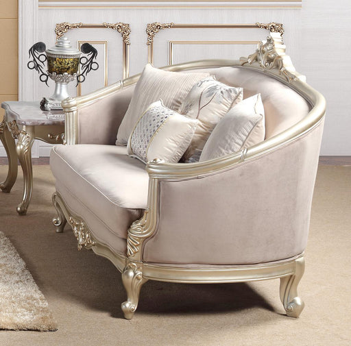 Elanor Traditional Style Loveseat in Champagne finish Wood image