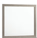Yasmine White Modern Style Mirror in Gray finish Wood image