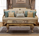 Majestic Transitional Style Sofa in Gold finish Wood image