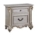 Melrose Transitional Style Nightstand in Silver finish Wood image