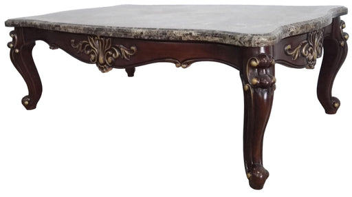 Jade Traditional Style Coffee Table in Cherry finish Wood image