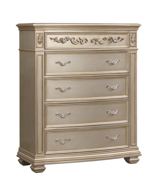 Valentina Traditional Style Chest in Gold finish Wood image
