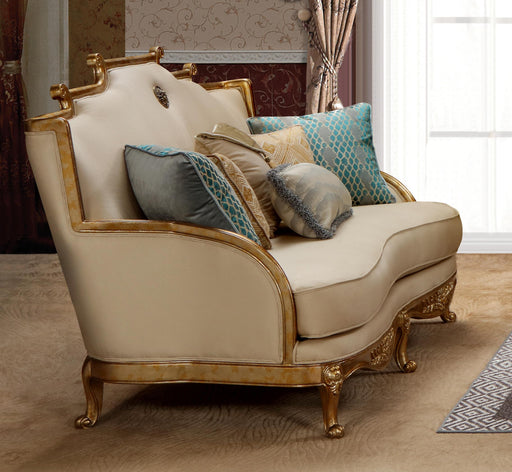 Majestic Transitional Style Loveseat in Gold finish Wood image