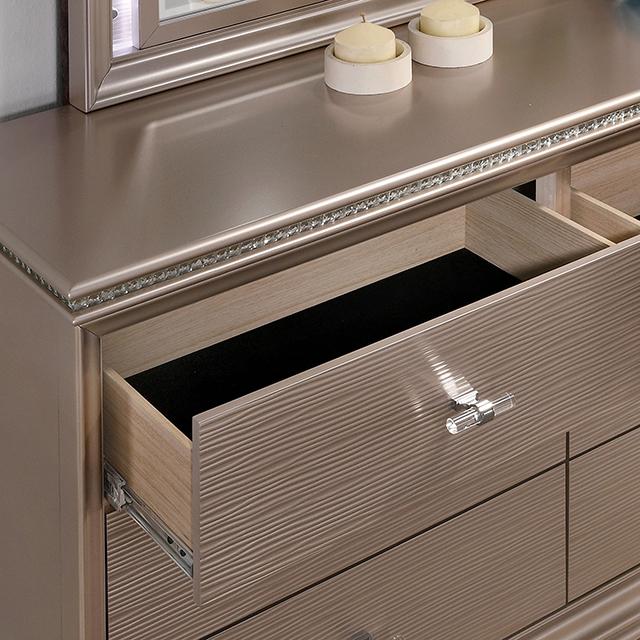 rose gold dresser ALLIE Dresser Beige & Rose Gold