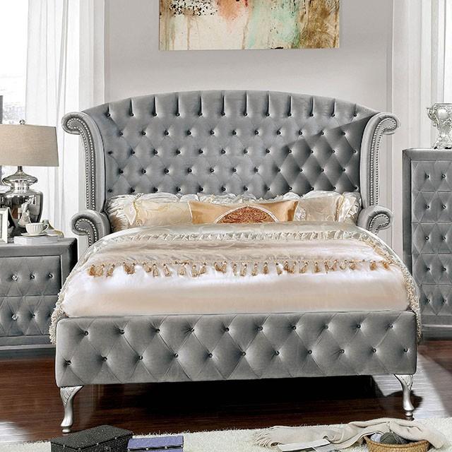 Alzir Gray Cal.King, E.King, & Queen Bed