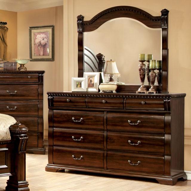 cherry dresser wood Furniture of America Burleigh Cherry Dresser