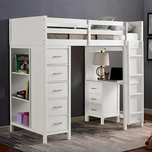 CASSIDY Twin Loft Bed w/ Drawers image