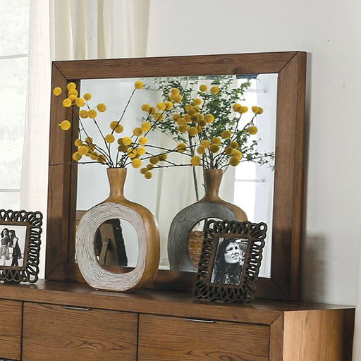 LEIRVIK Mirror, Light Walnut image