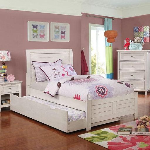 Brogan Antique White Twin Bed image