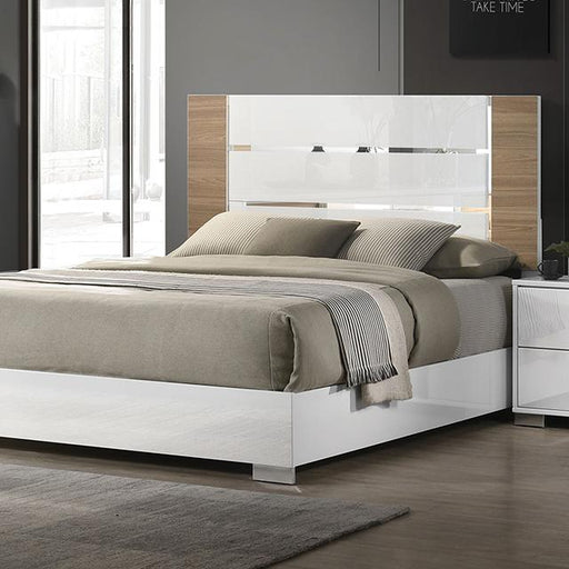 ERLANGEN Queen Bed, White/Natural image