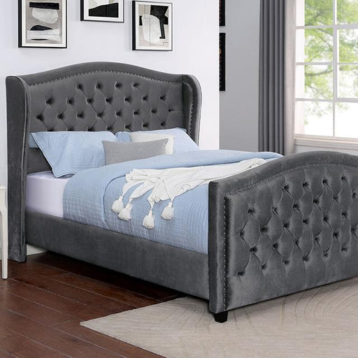 KERRAN Cal.King Bed, Dark Gray image