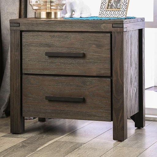 Rexburg Wire-Brushed Rustic Brown Night Stand image