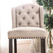 SANIA II Antique Black, Ivory Bar Ht. Wingback Chair (2/CTN) image