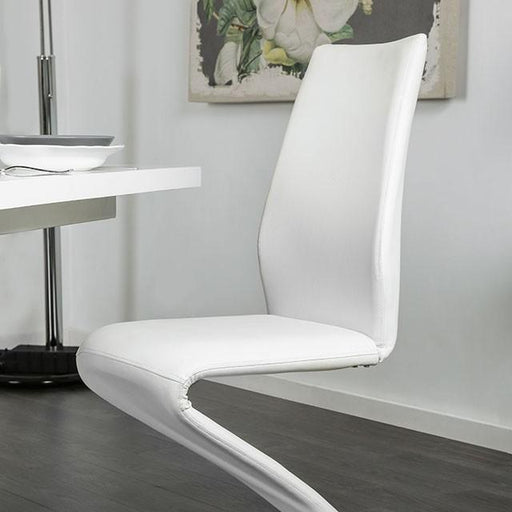 Midvale White/Chrome Side Chair (2/CTN) image