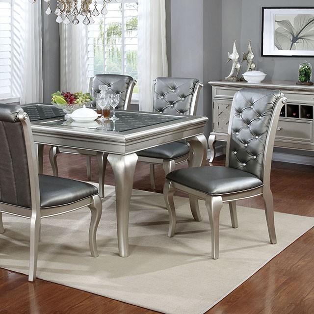 Amina Grey & Gold 66" Dining Table