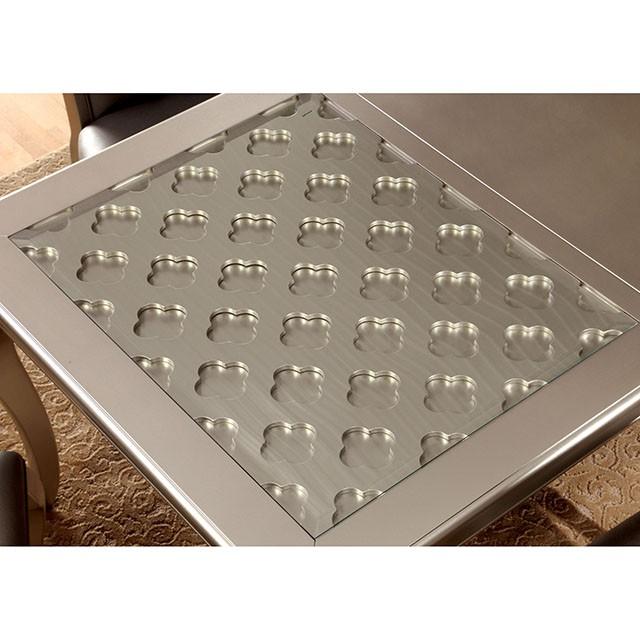 Amina Grey & Gold 66" Dining Table