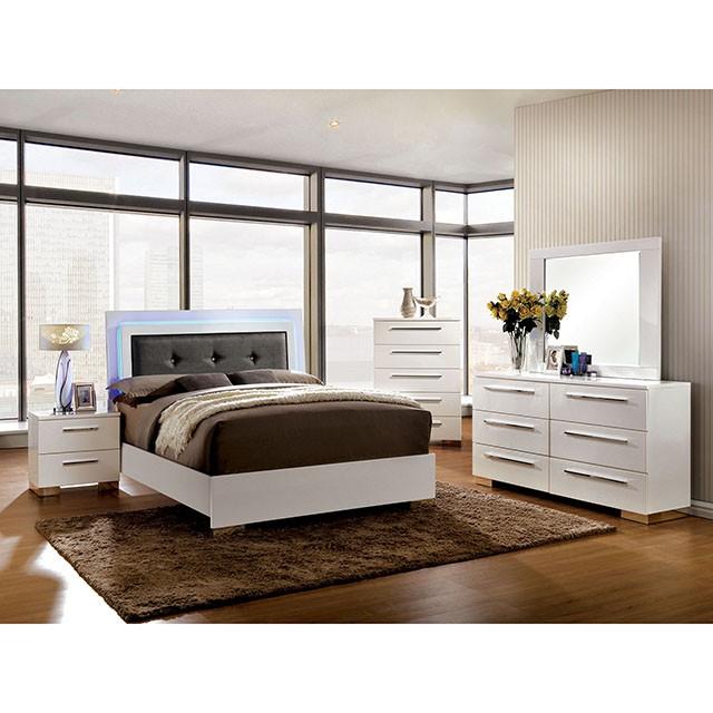 Furniture of America Clementine Glossy White Dresser