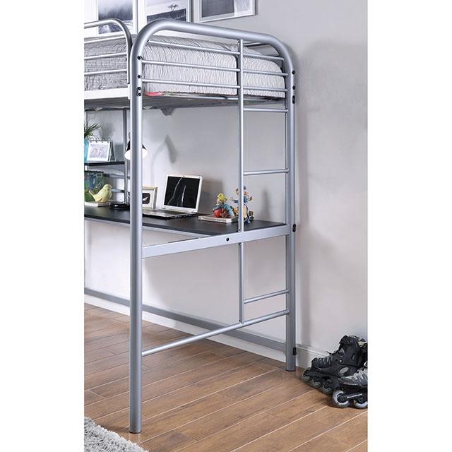 Opal Iii Silver Twin Loft Bed