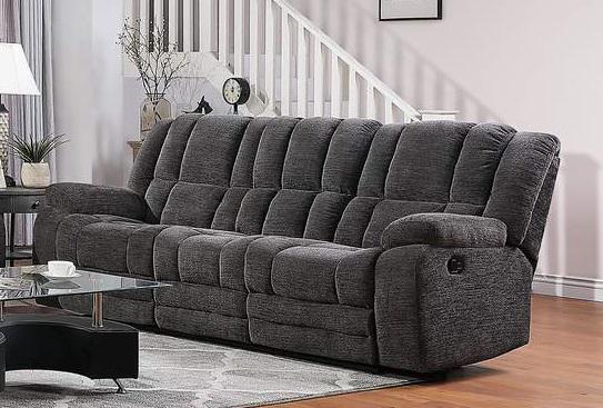 Galaxy Home Chicago Reclining Sofa in Gray GHF-808857726803