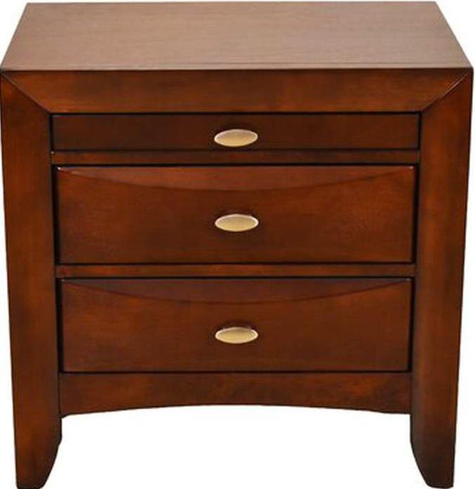 Galaxy Home Emily 3 Drawer Nightstand in Cherry GHF-808857649058