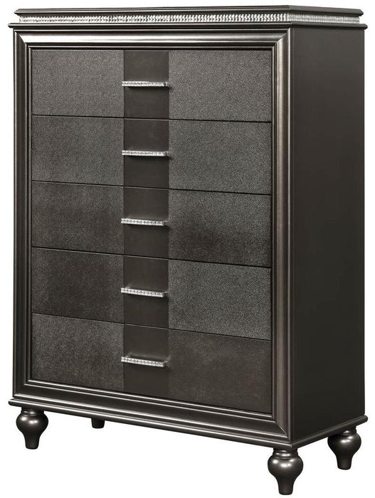 Galaxy Home Ginger 5 Drawer Chest in Gunmetal Copper GHF-808857599650