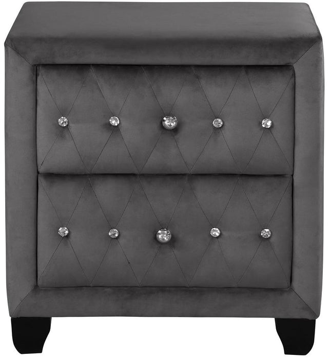 Galaxy Home Sophia 2 Drawer Nightstand in Gray GHF-733569388264