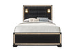 BLAKE BLACK QUEEN BED WITH LAMPS image