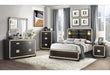 BLAKE BLACK/GOLD FULL BED GROUP WITH LAMPS image