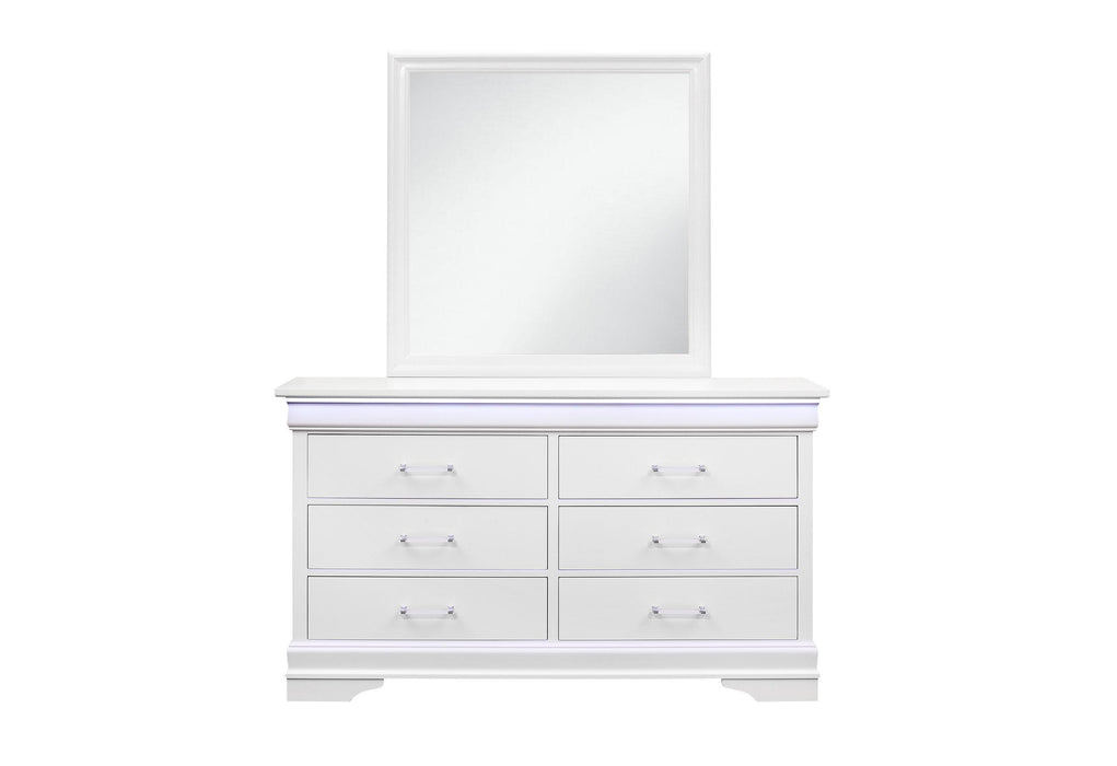 white dresser with led lights Charlie White Dresser with Led