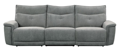 Homelegance Furniture Tesoro Power Double Reclining Sofa w/ Power Headrests in Dark Gray 9509DG-3PWH* image