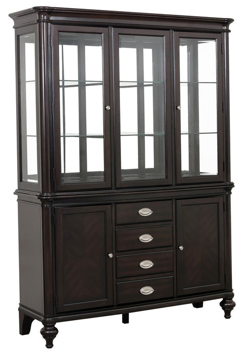 Marston Buffet with Hutch in Dark Cherry 2615DC-50-55