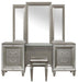 Homelegance Tamsin 3pcs Vanity Dresser with Mirror in Silver Grey Metallic 1616-15 image